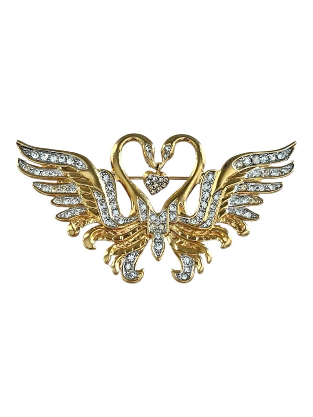 Nolan Miller Vintage “Kissing Swans” brooch